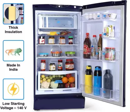 Godrej 180 L Direct Cool Single Door 2 Star Refrigerator (Steel Blue, RD EDGE 205B WRF ST BL) Godrej 180 L Direct Cool Single Door 2 Star Refrigerator (Steel Blue, RD EDGE 205B WRF ST BL)